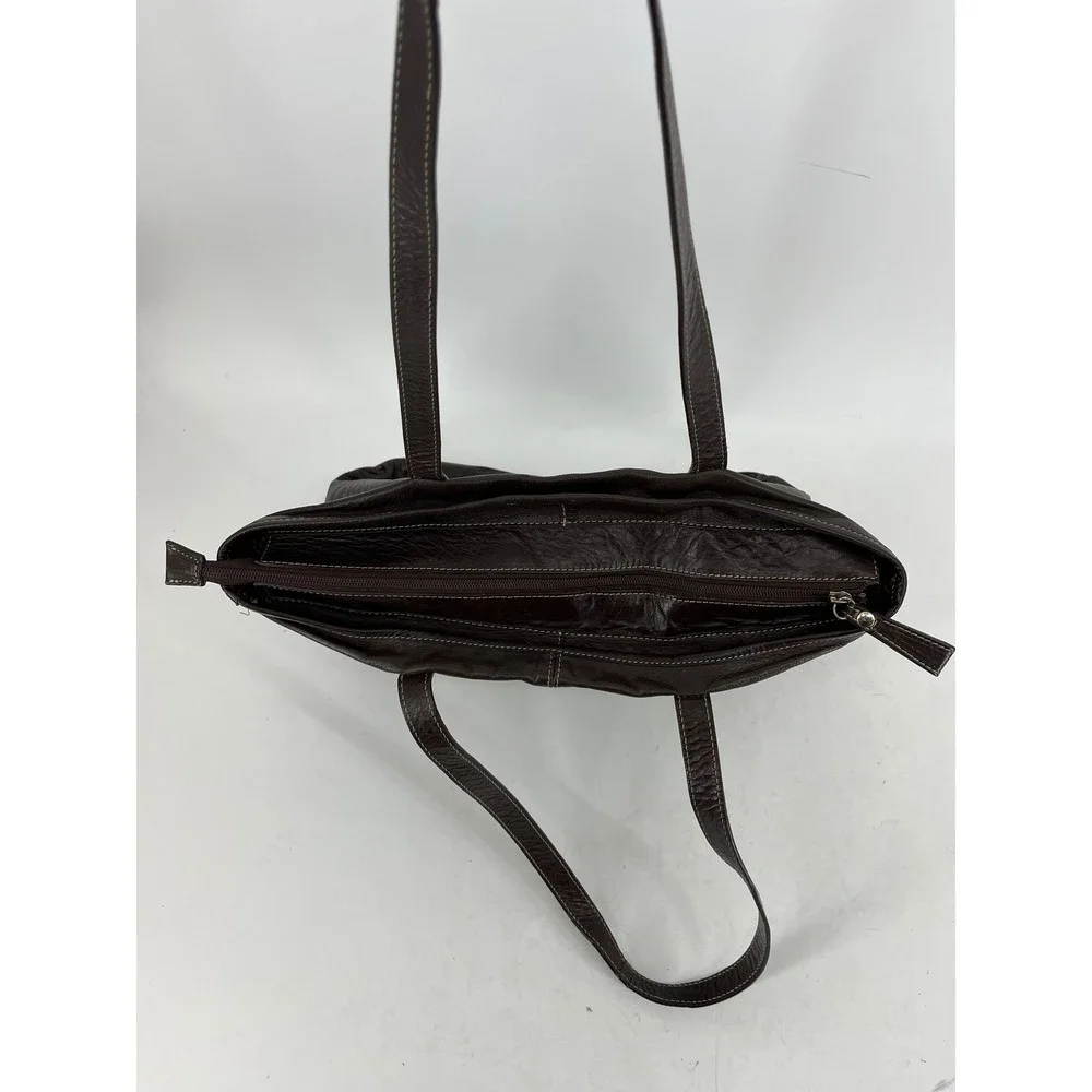 Claudia Firenze Brown Italian Vintage Leather Horsebit‎ Tassel Tote Shoulder Bag